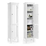 Mueble De Baño Alto Con Puertas Blanco Gpl