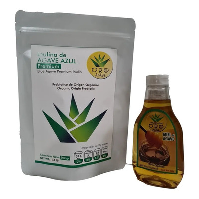 500g Inulina Prebiótico Natural + Botella Miel De Agave 360g