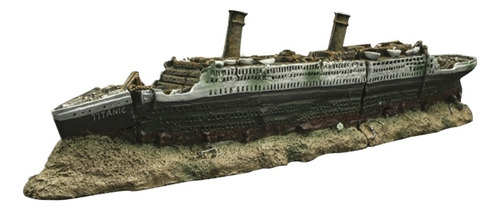 Ornamento De Navio Naufragado Titanic Médio Para Tanque De