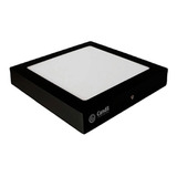 Aplique Plafon Aplicar Led Cuadrado Negro 18w 22x22cm Candil