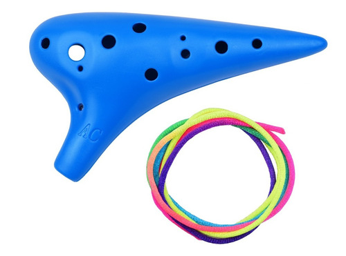 12 Furos Plstico Ocarina Flauta Alto C Instrumento Musical