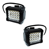 2pz Faros Auxiliares Dually 24 Led Luz Blanca Fija + Estrobo