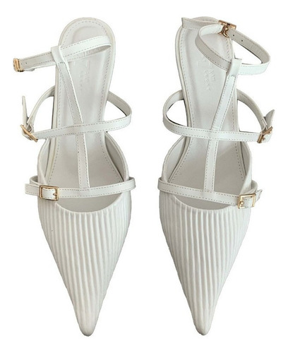 Zapatos De Tacón Con Punta Para Mujer Sandalias Elegantes