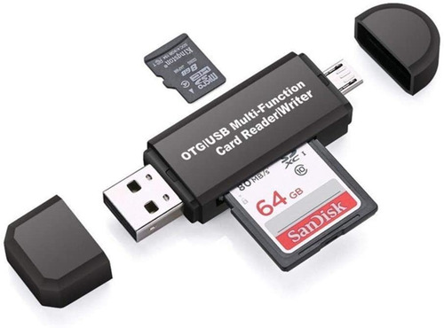 Lector De Tarjetas Otg Tablet Celular Tipo C Micro Sd Usb