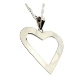 Collar Corazón Conjunto Plata Fina Italiana 925 