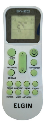 Controle Remoto Para Ar Condicionado Split Elgin Ykr-k/001e