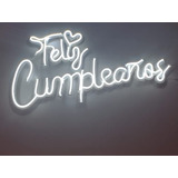 Cartel De Neon Led Feliz Cumpleaños 