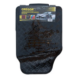 Alfombra Pvc Aluminio Metalizada Brillosa 4 Piezas Negro