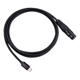 Cabo Usb C Para Xlr Fêmea, Tipo C Macho Para Xlr Fêmea (2m/6