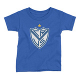 Remera Futbol Velez Sarsfield Escudo Pecho Azul Talle Niño