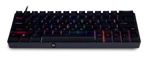 Teclado Gamer Mk-60 Cor Preto Com Luz Rgb Controlavel