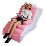 Sofa Sillon Inflable Reclinable Tipo Puf Ultra Comodo Brazo