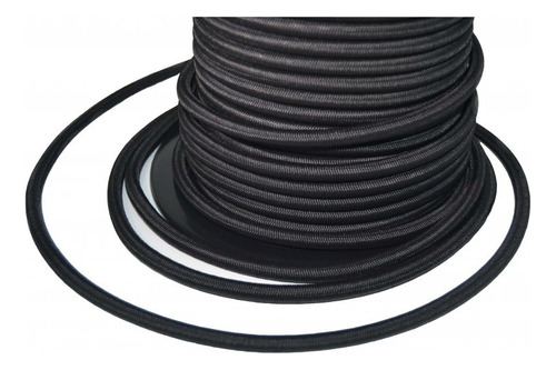 Soga Elastica Para Tensores Musc Negra  Pilates 8mm X 20mts