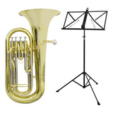 Kit Bombardino De 4 Chaves Ep 340 Ny + Estante Partitura S2 Cor Dourado