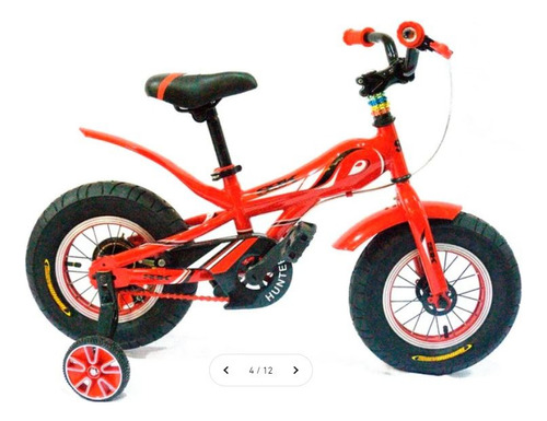 Bicicleta Rueditas Anchas Rod 12 Sbk  Fat Nene Nena Rojo