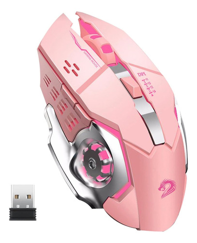 Mouse Gamer Uciefy T85 Inalambrico Led Pink