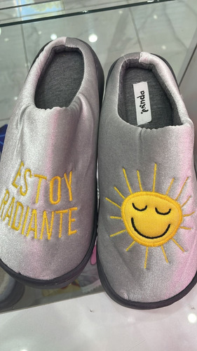 Pantuflas Mujer Invierno Peluche Antideslizantes Nube Luna