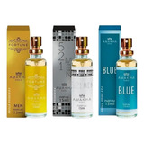 Kit 3 Perfume Masculino Amakha Paris Fortune 521 Men Blue