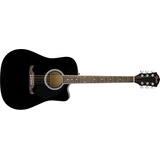 Guitarra Electroacústica Fender Fa125 Ce Negra, Con Defcto