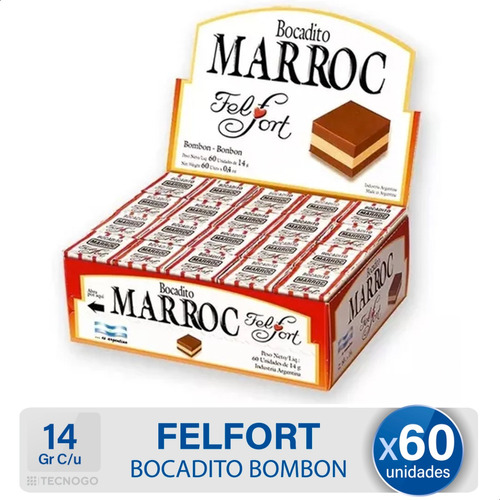 Bocadito Marroc De Felfort Bombon Mani - Caja X60 Unidades