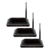 Kit 3 Roteador Wifi 150mbps Dir-610 Com Antena 5dbi D-link