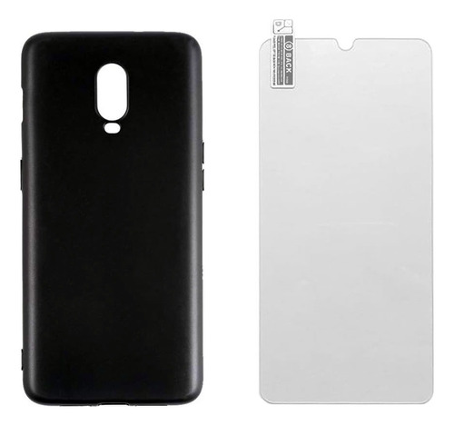 Oneplus 6 T Ó 7 - Kit Funda Silicona + Templado Full Screen