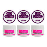 4 Gel Uv Led Profissional + 6 Po Acrilico Unhas Gel