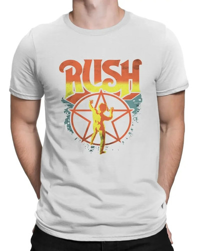 Camiseta Neutral De Algodón Con Estampado Gráfico Rush