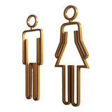 Placas Porta Banheiro Sanitário Masculino Y Femenino (par)