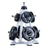 Soporte Rack Discos Olímpicos Gym Pesas Color Negro Profesio