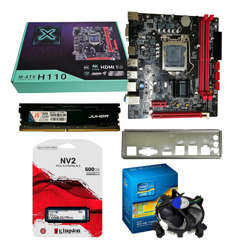 Kit Processador I7 6700 + Placa Mãe 1151 + 16gb + Ssd 500gb