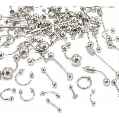 Piercing De Barra Anular Para Lengua, Cejas, Mixto