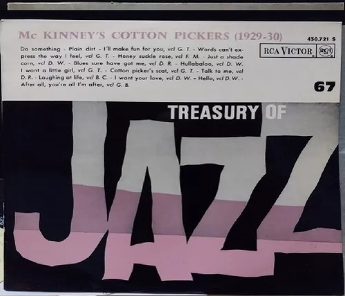 Mc Kinneys Cotton Pickers 29 30 Treasury Of Jazz 67 T Y V 8 