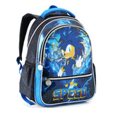 Mochila Costas Infantil Escolar Menino Super Sonic Raio 