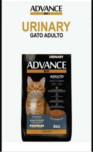 Alimento Advance Bio Urinary Para Gatos 8 Kg