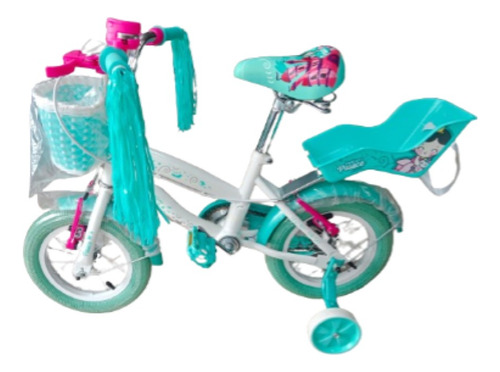 Bicicleta Para Niña Rin 12 Con Accesorios