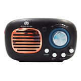 Bocina Recargable Bluetooth Vintage Inalambrica Radio Fm