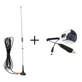 Antena Auto Para Radios Baofeng + Cargador Para Auto