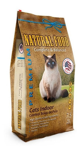 Natural Food Adulto Premium Indoor Gato 7,5kg