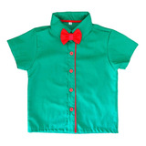 Camisa Verde Natal Natalino Infantil + Gavata De Brinde.