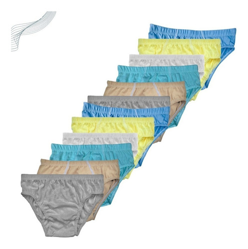 Kit 12 Cueca Slip Infantil Algodão Atacado Revenda Menino