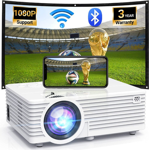 Mini Proyector Wifi Led 1080p Hd 5500 Lumens Soporta Fire Tv