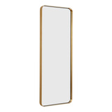 Hamilton Hills Contemporneo De Metal Cepillado Mirror De Pa