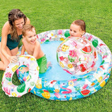 Piscina Inflable Intex Niño Niña +flotador + Balon 122x25 Cm