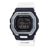 Reloj Casio G-shock G-lide Original Hombre Time Square Color De La Correa Blanco Color Del Bisel Plateado