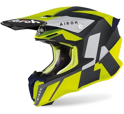 Capacete Airoh Twist 2.0 Lift Amarelo Fluor Motocross Trilha