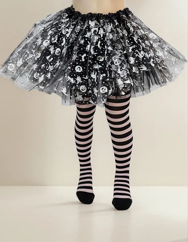 Mallas Medias De Niña Rayadas Ideal Para Disfraz Halloween