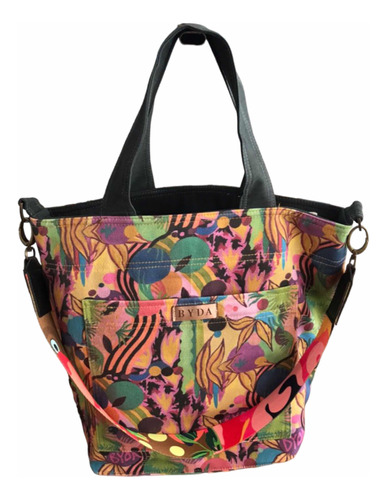 Bolso Byda Reversible Gabardina Diseño Grande Tote Bag