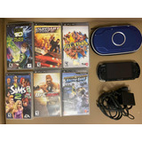 Psp Original Com Fonte + Jogos E Case