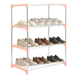 Mueble Organizador 4 Niveles Estantes Zapatos Portátil Color